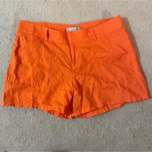 Banana Republic Orange Linen cotton shorts size 10
